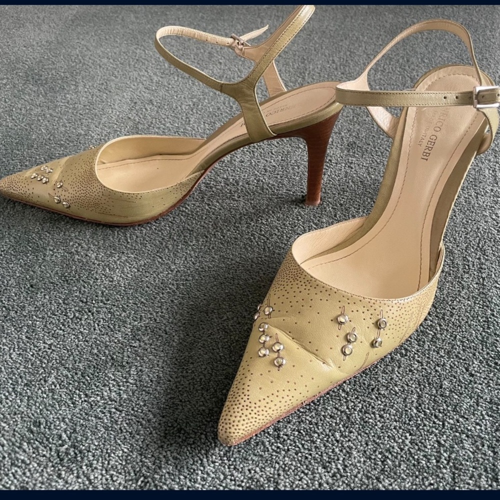 Pointed Toe Woman Pumps Leather High Heels
